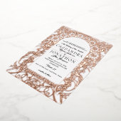 最高の結婚式招待状:アールヌーボー&詩  箔招待状 (回転した状態)