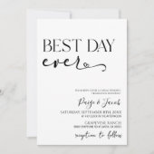 最高の結婚日は常にミニマエレガントリストカジュアルの 招待状 (正面)