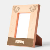 最高の結婚犬 レーザー彫刻フレーム (左)