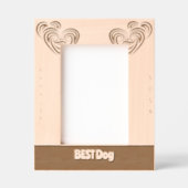最高の結婚犬 レーザー彫刻フレーム (正面)