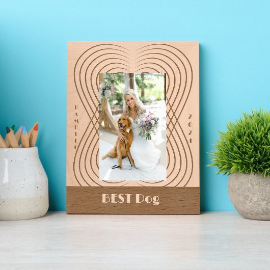 最高の結婚犬 レーザー彫刻フレーム