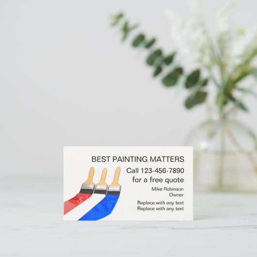 最高の絵を描契約者ハウスペインター 名刺 (スタンド正面)
