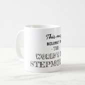 最高の継母へのギフト コーヒーマグカップ (正面左)