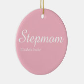 最高の継母ピンクかわいらしクエレガント セラミックオーナメント (右)