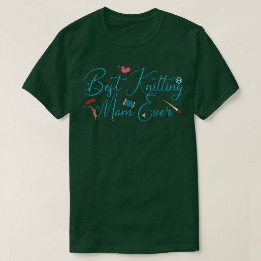 最高の編み物ママ最高の編み物最高のママ Tシャツ (デザイン正面)