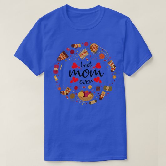 最高の編み物ママ22 Tシャツ (デザイン正面)