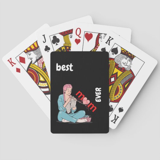 最高の編み物ママ38歳 トランプ (裏面)