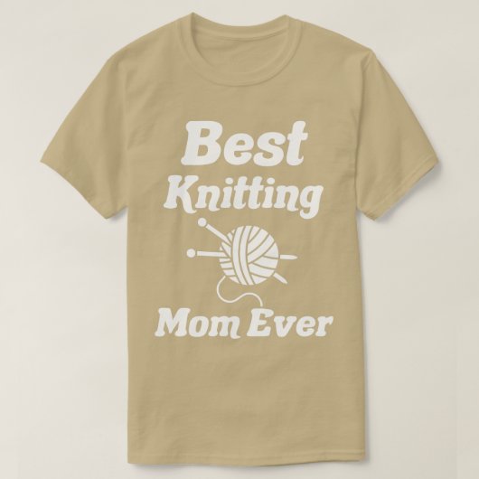 最高の編み物ママ Tシャツ (デザイン正面)