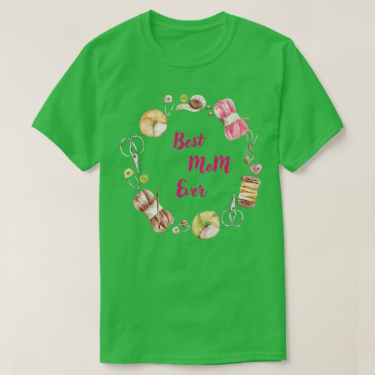 最高の編み物ママEver 132 Tシャツ (デザイン正面)
