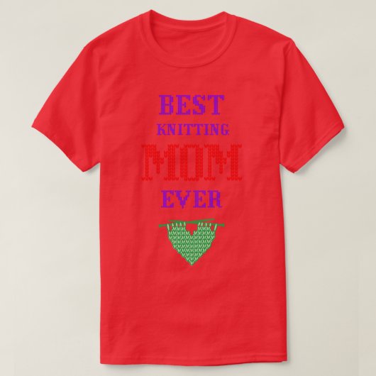 最高の編み物ママEver (3) Tシャツ (デザイン正面)