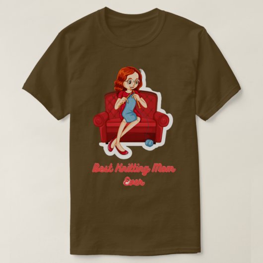 最高の編み物ママEver 489 Tシャツ (デザイン正面)