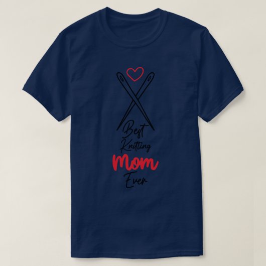 最高の編み物ママEver 7 Tシャツ (デザイン正面)