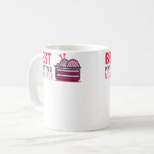 最高の編み物ママTシャツ コーヒーマグカップ (正面左)