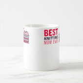 最高の編み物ママTシャツ コーヒーマグカップ (中央)