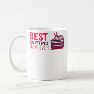 最高の編み物ママTシャツ コーヒーマグカップ