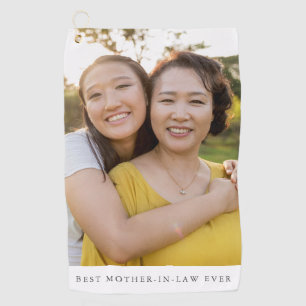 最高の義母の写真パーソナライズされた ゴルフタオル