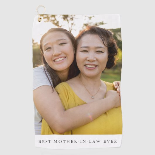 最高の義母の写真パーソナライズされた ゴルフタオル (正面)