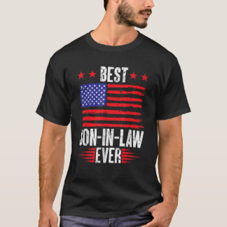 最高の義理の息子の米国国旗のヴィンテージ Tシャツ
