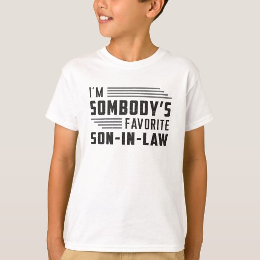 最高の義理の息子の贈り誇りを持ったおもしろい物 Tシャツ (正面)