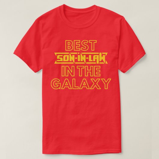 最高の義理の息子の銀河系かわいい家族のギフトIde Tシャツ (デザイン正面)
