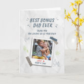 最高の義理の父 父の日のステップパパ カスタム写真 カード (黄色い花)