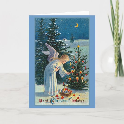 「最高の聖降誕祭の願い」ヴィンテージ シーズンカード (正面)