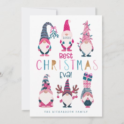 最高の聖降誕祭！おもしろい明るい格言 シーズンカード (正面)