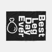 最高の脚の日は感謝祭おもしろい フリースブランケット (正面(横))