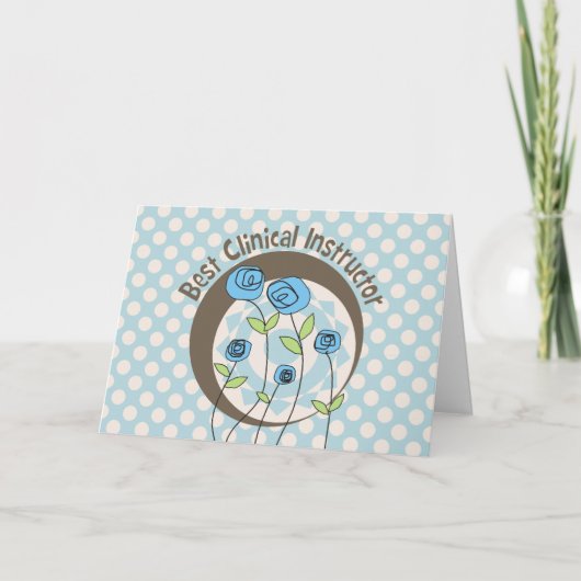 最高の臨床指導員への感謝カード サンキューカード (正面)