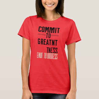 最高の自分にコミット – カラフルなモチベーショナルクォート Tシャツ