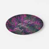 最高の色彩の鮮やかママエバユニークピンクガーデンフローラ ペーパープレート (アングル)