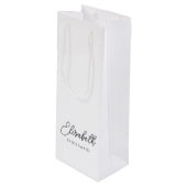 最高の花嫁の友人向けカリグラフィー スクリプト名前テンプレート ワインギフトバッグ (正面アングル)