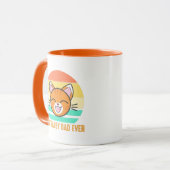 最高の虎猫パパエバーおもしろいオレンジ猫好き マグカップ (正面左)