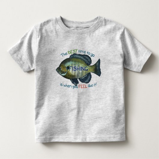 最高の行き魚釣り |魚釣り子 トドラーTシャツ (正面)