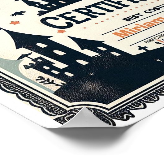 最高の衣装証明書 – 城幽霊のよく出るポスター ポスター (角)