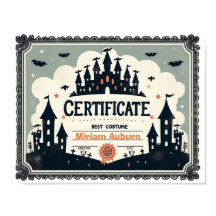 最高の衣装証明書 – 城幽霊のよく出るポスター