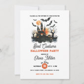 最高の装着ハローウィンパーティ魅惑の城 招待状 (正面)