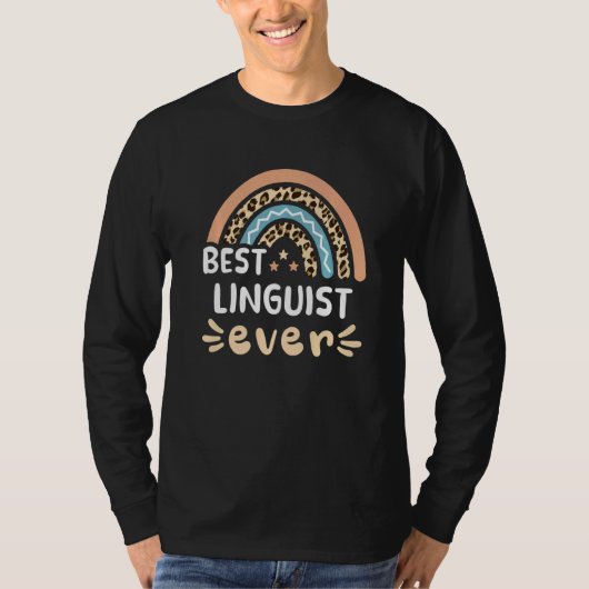 最高の言語学者だね ヒョウ レインボー ママ プレミアム Tシャツ (正面)