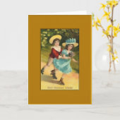 最高の誕生日の願い カード (黄色い花)