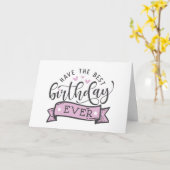 最高の誕生日エバーピンク誕生日カード カード (黄色い花)