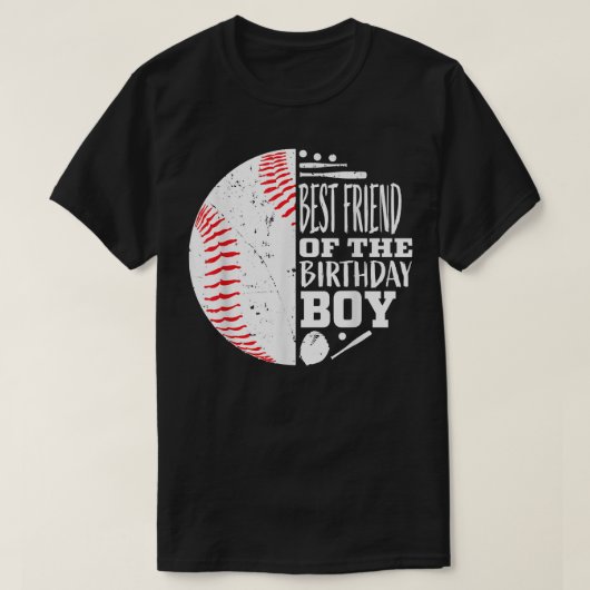 最高の誕生日ボーイズベースボールテーマのPaの友人 Tシャツ (デザイン正面)