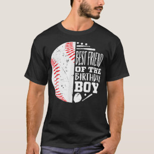最高の誕生日ボーイズベースボールテーマのPaの友人 Tシャツ