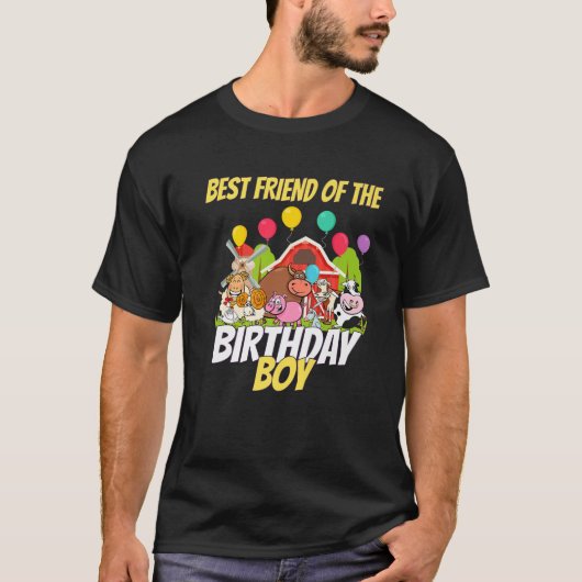 最高の誕生日少年の友人、家族のマッチングB Tシャツ (正面)