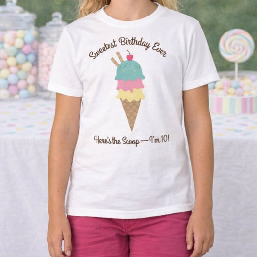 最高の誕生日 アイスクリームパーティー Tシャツ