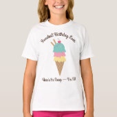 最高の誕生日 アイスクリームパーティー Tシャツ (正面)