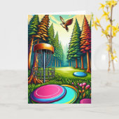 最高の誕生日 |ディスクゴルフ カード (黄色い花)