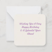 最高の誕生日 ノートカード (裏面)