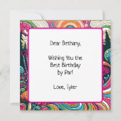 最高の誕生日 | レトロディスクゴルフ カード (裏面)