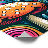 最高の誕生日 | レトロディスクゴルフ ポスター (角)