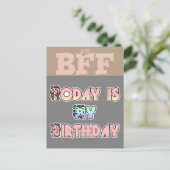 最高の誕生日 Hakuna Matata 今日は私の誕生日 ポストカード (スタンド正面)